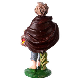 Boy with lantern 10 cm for Nativity Scene