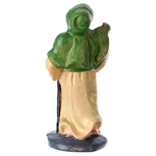 Estatua Hombre con bastón 10 cm de altura media para belén 2