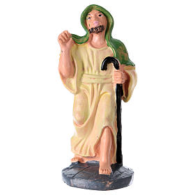 Shepherd with crook figurine for Nativity Scene 10 cm