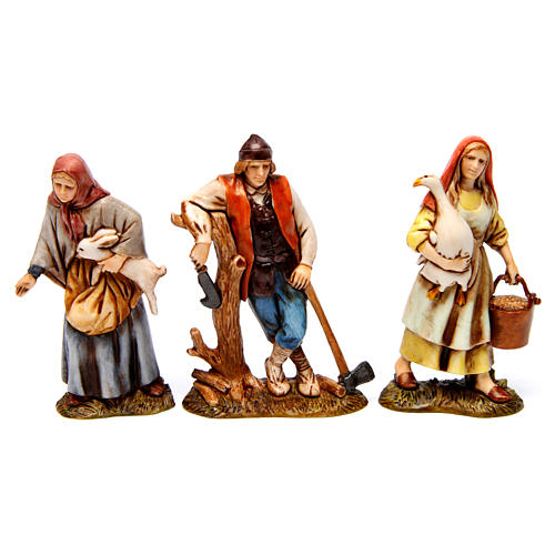 Figurine Crèche Femme Assise Sur Muret 7,7 Cm - Peinte à La Main, Made In Italy Par Martino Landi - Pour Crèche 10 Cm
