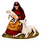 Bagpiper marveled man and Woman with Goat 8 cm Moranduzzo nativity s2
