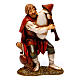 Bagpiper marveled man and Woman with Goat 8 cm Moranduzzo nativity s4