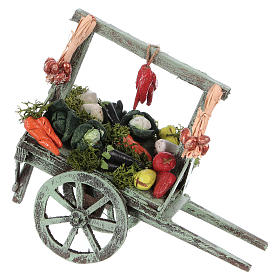 Belén napolitano: Carro con verdura belén napolitano 15x15x6 cm Belén napolitano: Carro con verdura belén napolitano 15x15x6 cm