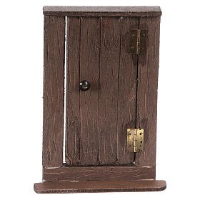 Porta de madeira altura real 15 cm presépio napolitano