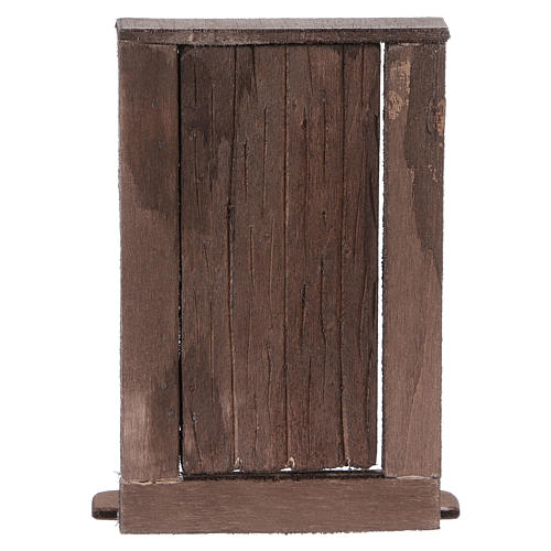 Porta de madeira altura real 15 cm presépio napolitano 5