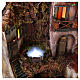 Neapolitan Nativity scene setting, village with mill, waterfall and lights 100x80x60 cm s2