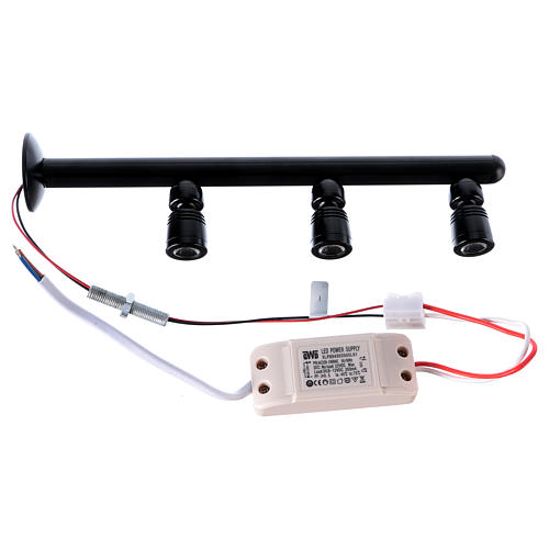 Multi spot 3 spot led que se orientan 1W luz blanca cálida para belenes 3