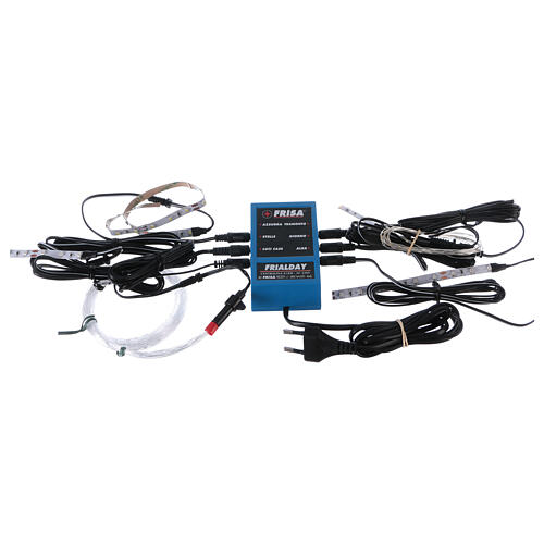 Frialday, centralka LED do szopki + zestaw świateł: świt, dzień, zmierzch, noc 2