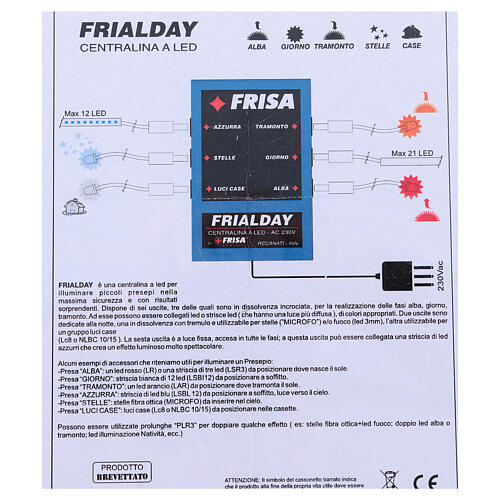 FrialDay controlador LED presépio + conjunto luzes aurora dia crepúsculo noite 4