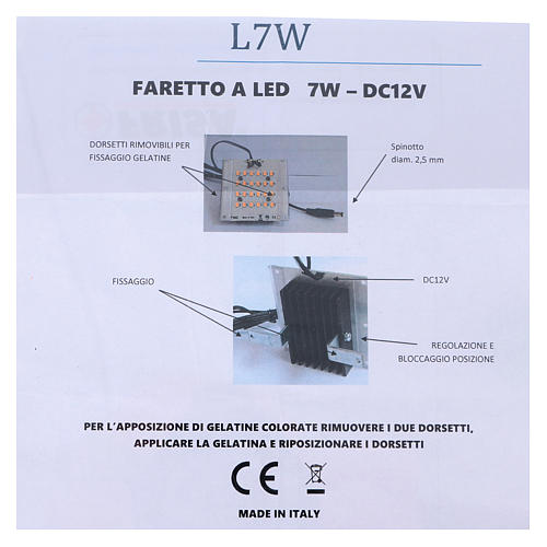 LED Lamp 12V 7W with fading diffused warm light for nativities 6