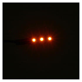Fita 3 lâmpadas LED luz laranja para artigos da linha Frisalight - 0,8x4 cm
