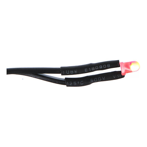 Led Rosso 3mm Per Presepi Frisalight - Holyart Con Spinotto 2,1mm E Cavo 2 Metri
