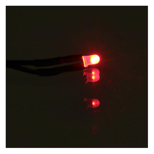 Lâmpada LED 3 mm luz vermelha presépio 2