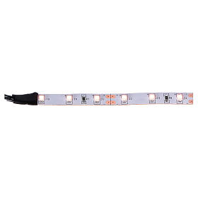 Light strip 6 LEDs, self-adhesive, 12V orange light for Nativity scene, 8 cm