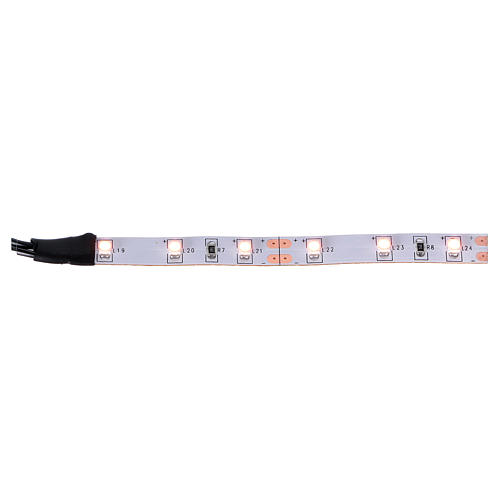 Light strip 6 LEDs, self-adhesive, 12V orange light for Nativity scene, 8 cm 1