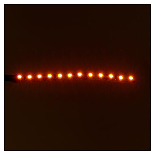 Fita 12 lâmpadas LED luz laranja 12V para artigos da linha Frisalight - 0,8x16 cm 2