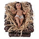 Baby Jesus in his cradle in resin for Nativity Scene 60 cm s1