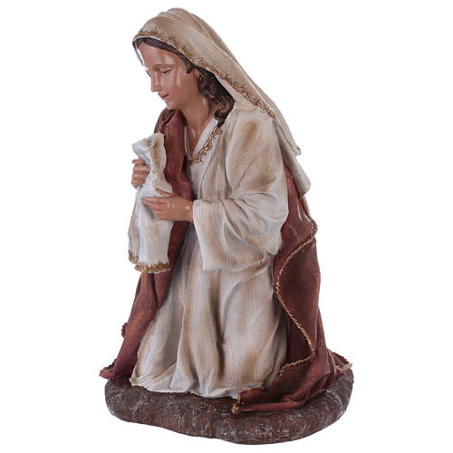 Virgin Mary in resin for Nativity Scene 60 cm 3