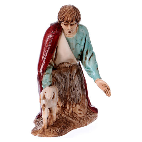 Woman spinner and shepherd for 10 cm Nativity scene Moranduzzo, Neapolitan style 3