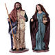 Traveller and woman with jar for Nativity scene in terracotta, Spanish style 14 cm s1