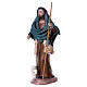 Shepherd with lamb and revering woman in terracotta for Nativity Scene 14 cm s2