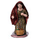Shepherd with lamb and revering woman in terracotta for Nativity Scene 14 cm s3
