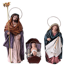 Nativité 6 santons terre cuite 14 cm style espagnol
