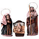 Nativité crèche 14 cm terre cuite tissu 6 figurines style espagnol s2