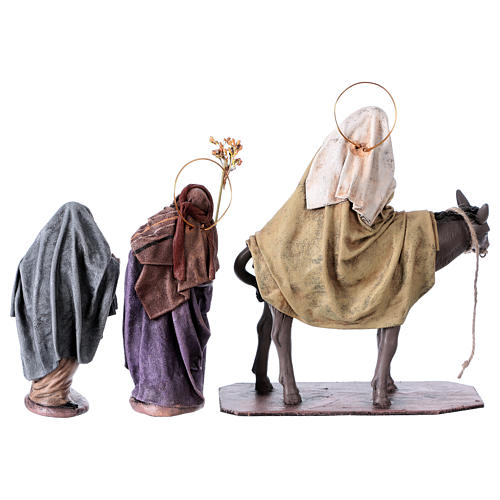 Mary and Joseph looking for accommodation for Nativity scene in terracotta, Spanish style 14 cm 5