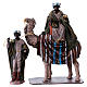Heilige Könige auf Kamel mit Treibern 14cm Terrakotta und Stoff s4