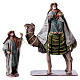Heilige Könige auf Kamel mit Treibern 14cm Terrakotta und Stoff s6