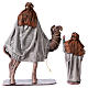 Heilige Könige auf Kamel mit Treibern 14cm Terrakotta und Stoff s10