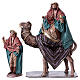 Figurki Trzej Królowie Mędrcy na wielbłądach z prowadzącymi 14 cm, styl hiszpański s2
