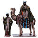 Figurki Trzej Królowie Mędrcy na wielbłądach z prowadzącymi 14 cm, styl hiszpański s4