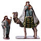 Figurki Trzej Królowie Mędrcy na wielbłądach z prowadzącymi 14 cm, styl hiszpański s6