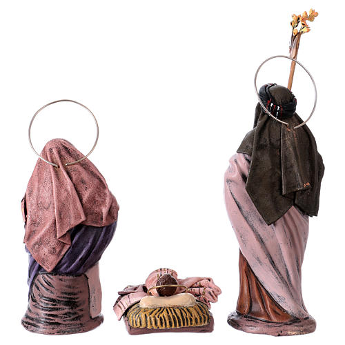 Spanish style Holy Family, 6 terracotta figurines 14 cm 7
