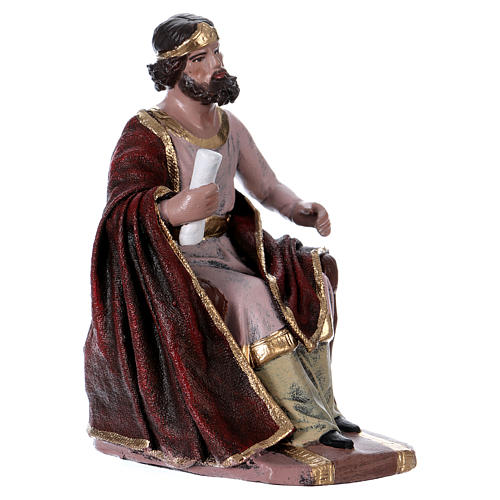 König Herodes mit Soldaten 14cm Terrakotta und Stoff 3