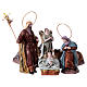 Terracotta Nativity with six characters, Spanish style 14 cm s1