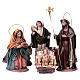 Nativity with 6 characters in terracotta, Spanish style 14 cm s1
