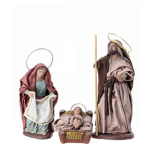 Natività 6 soggetti 14 cm in terracotta stile Spagnolo 2