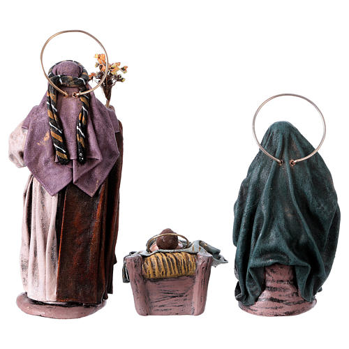 Holy Family in Spanish style, 6 terracotta figurines 14 cm 7