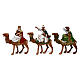 Reis Magos nos camelos 3 peças para presépio Moranduzzo com figuras de 6 cm de altura média s1