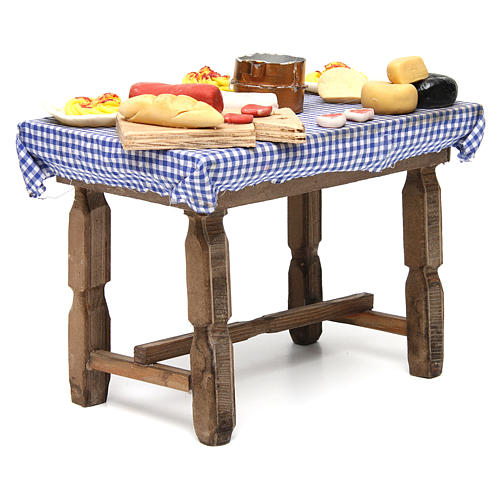 Tavolo imbandito per presepe napoletano 24 cm 3