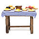 Mesa com comida para presépio napolitano com figuras 24 cm altura média s4