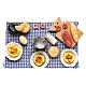 Mesa com comida para presépio napolitano com figuras 24 cm altura média s5