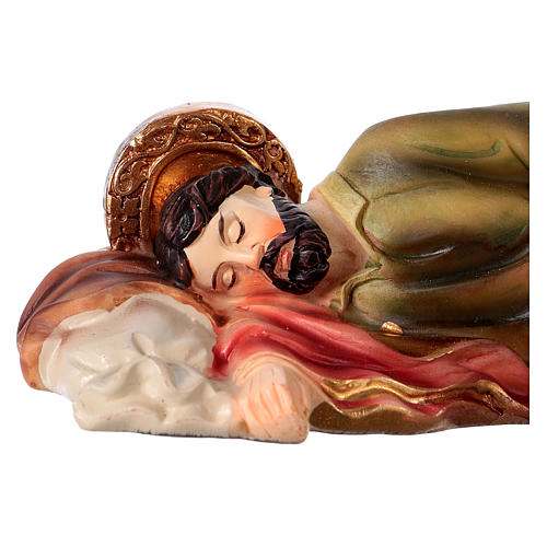 Sleeping St Joseph Statue, 12 cm in resin 2