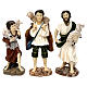 Nativity scene statues, shepherds with sheep in painted resin 30 cm, 3 pcs s1