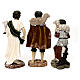 Nativity scene statues, shepherds with sheep in painted resin 30 cm, 3 pcs s5