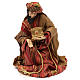 Tres Reyes Magos estilo oriental resina coloreada 30 cm s2