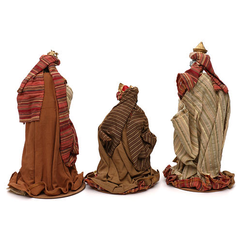 Reis Magos estilo oriental resina corada para presépio com figuras 30 cm altura média 4